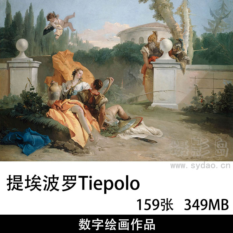 159张意大利画家提埃波罗Tiepolo高清油画素描作品图片合集欣赏，风俗宗教壁画人物临摹装饰素材