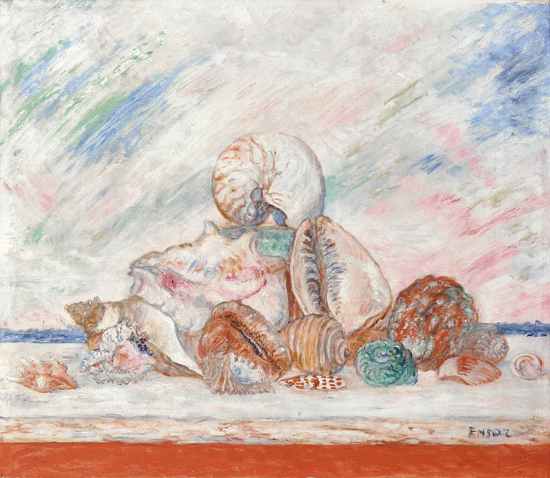 比利时画家詹姆斯·恩索尔（James Ensor）高清绘画抽象人物油画作品合集欣赏