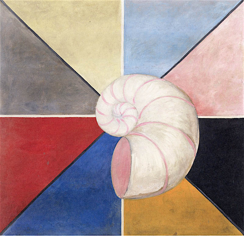 瑞典画家希尔吗·克林特（Hilma af Klint）几何抽象绘画油画作品图片欣赏