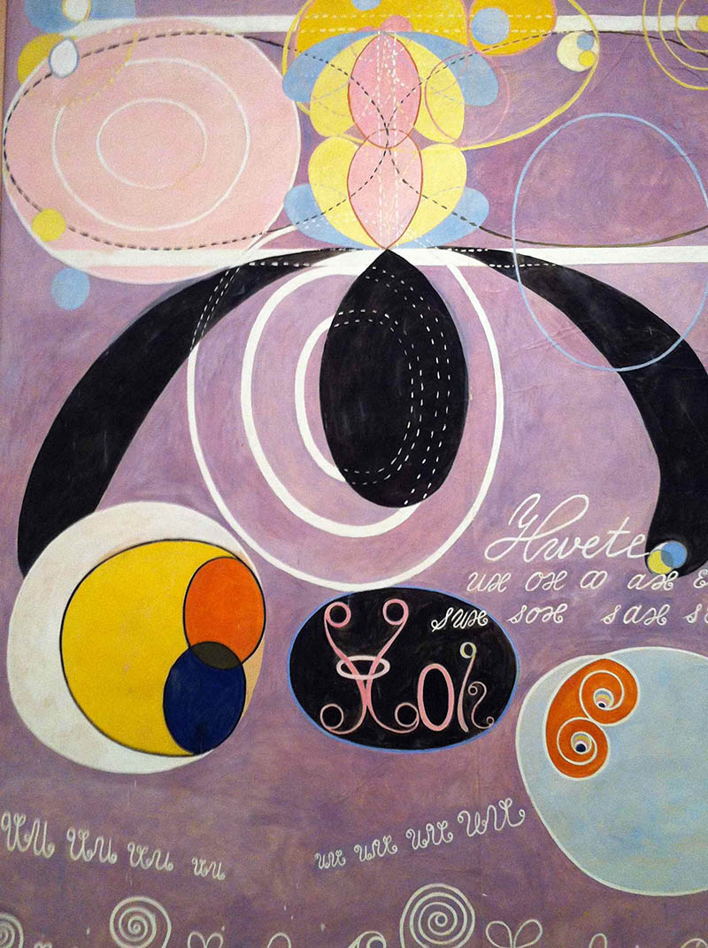 瑞典画家希尔吗·克林特（Hilma af Klint）几何抽象绘画油画作品图片欣赏