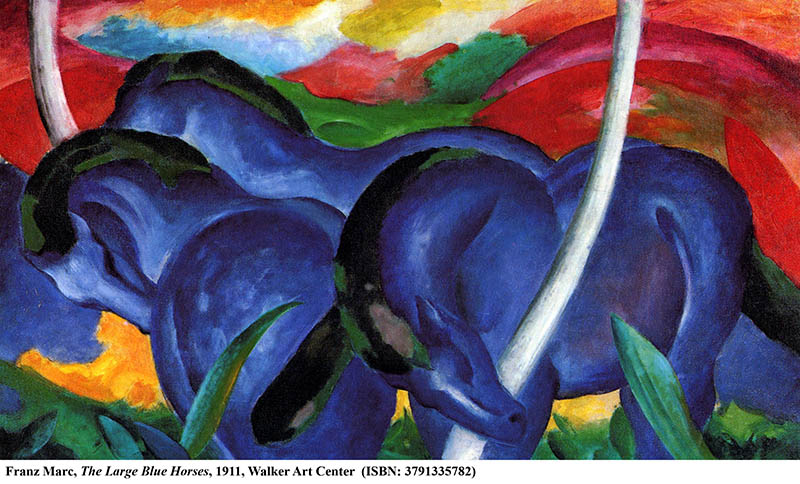 德国画家弗兰茨·马克(Franz Marc)数字绘画、动物油画、版画作品图片合集欣赏