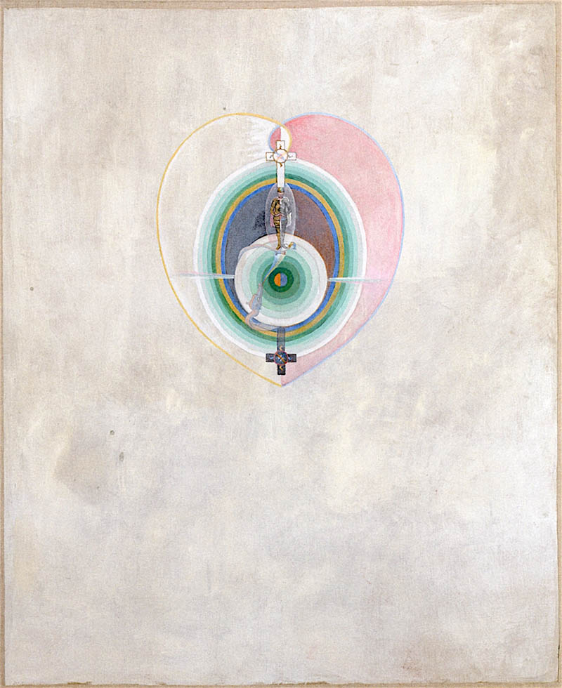 瑞典画家希尔吗·克林特（Hilma af Klint）几何抽象绘画油画作品图片欣赏