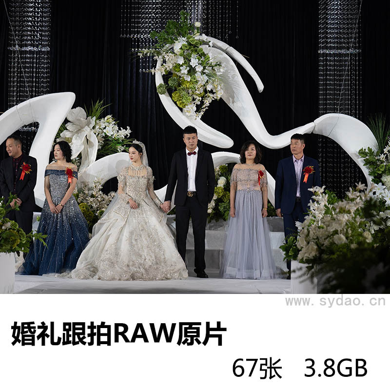 67张跟拍酒店举行婚礼过程raw未修原片，SONY索尼相机ARW格式摄影后期修图练习素材