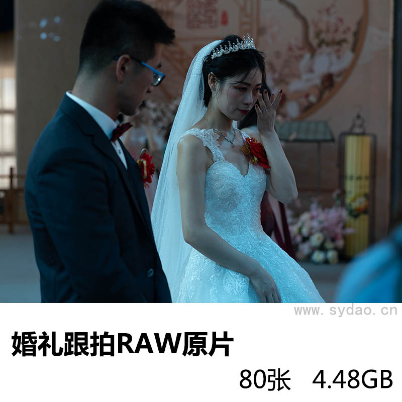 80张跟拍白色婚纱婚礼现场raw未修人像原片套图，SONY索尼相机ARW格式摄影后期修图练习素材