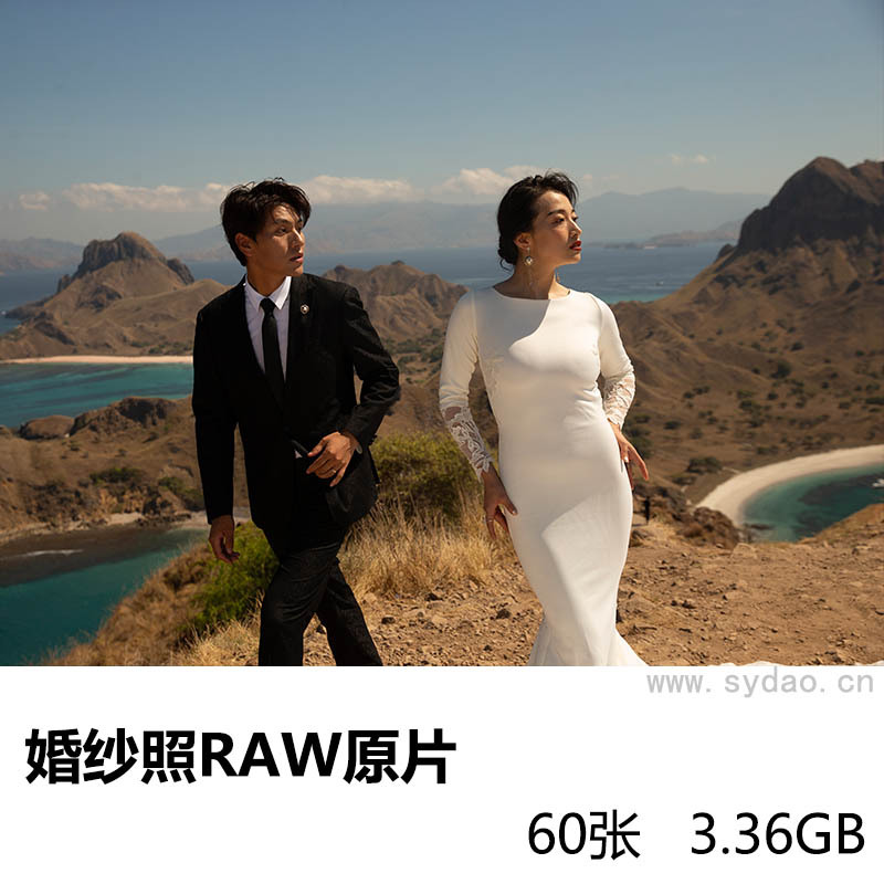 60张外景海边、公园潮酷范婚纱照raw未修原片，佳能相机cr2婚纱摄影旅拍原图练习素材