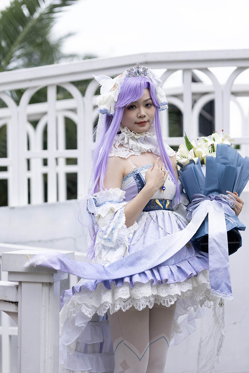 学生美少女Cosplay写真raw未修人像原片，佳能相机cr3格式摄影后期修图练习素材