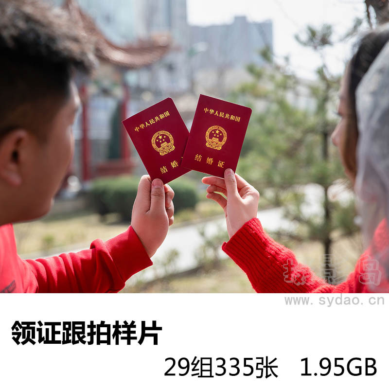 29套335张民政局跟拍领证结婚样片，影楼照相馆结婚登记记录瞬间样照图片素材