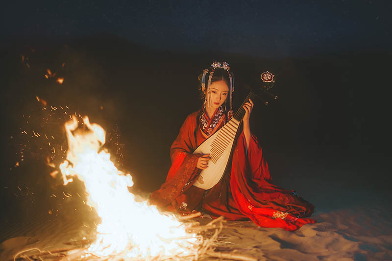 影楼国风古装汉服美女写真样片大全图集，摄影作品汉服样照图片素材