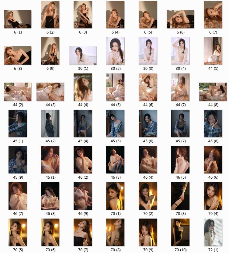 摄影工作室清纯美女室内写真样片图片大全合集