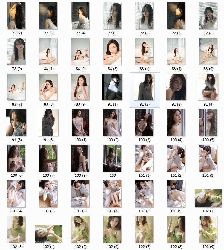 摄影工作室清纯美女室内写真样片图片大全合集