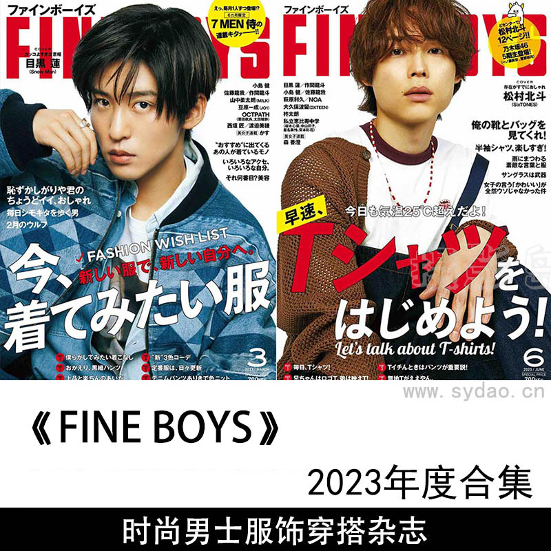 2023年度日本时尚男士服饰穿搭杂志《FINE BOYS》(ファインボーイズ)全年合集