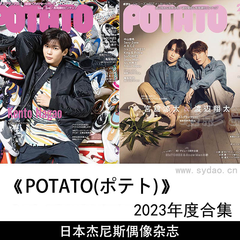 2023年度日本艺人综艺杰尼斯明星偶像杂志《POTATO(ポテト)》全年合集