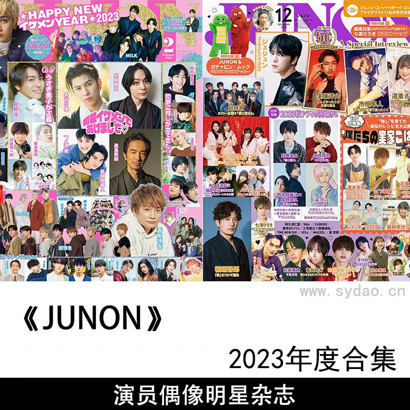 2023年度日本人气男演员偶像明星男团杂志《JUNON》全年合集