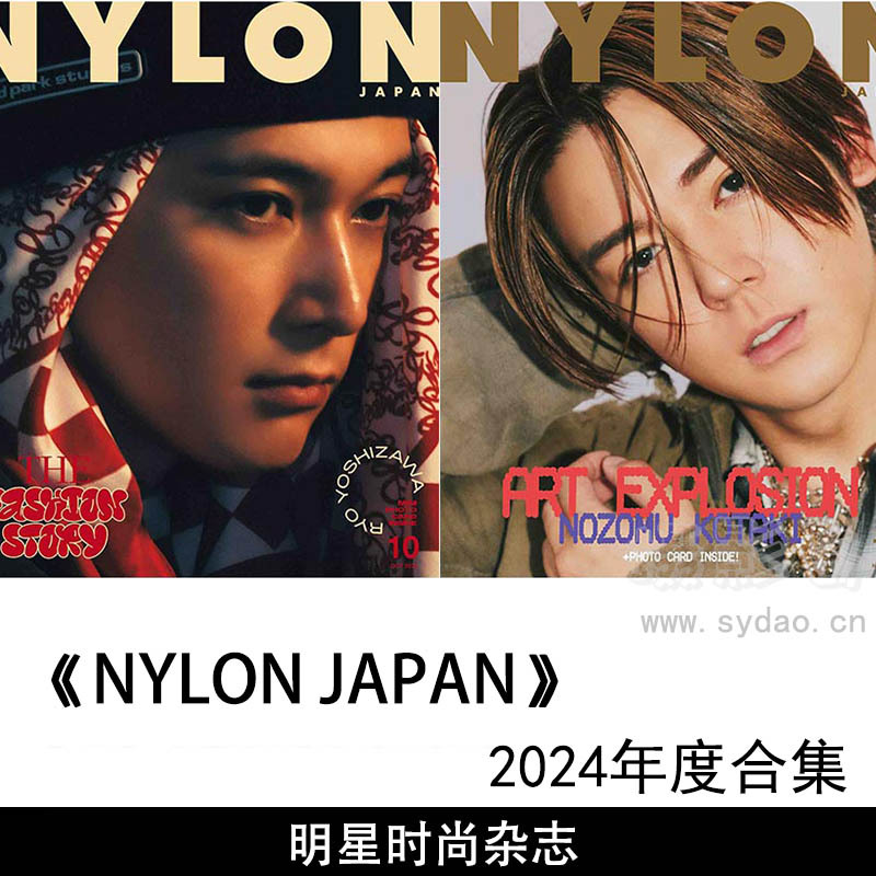 2024年度日本明星艺术、音乐、设计、名人、科技和旅行杂志《NYLON JAPAN尼龙日文版》全年合集
