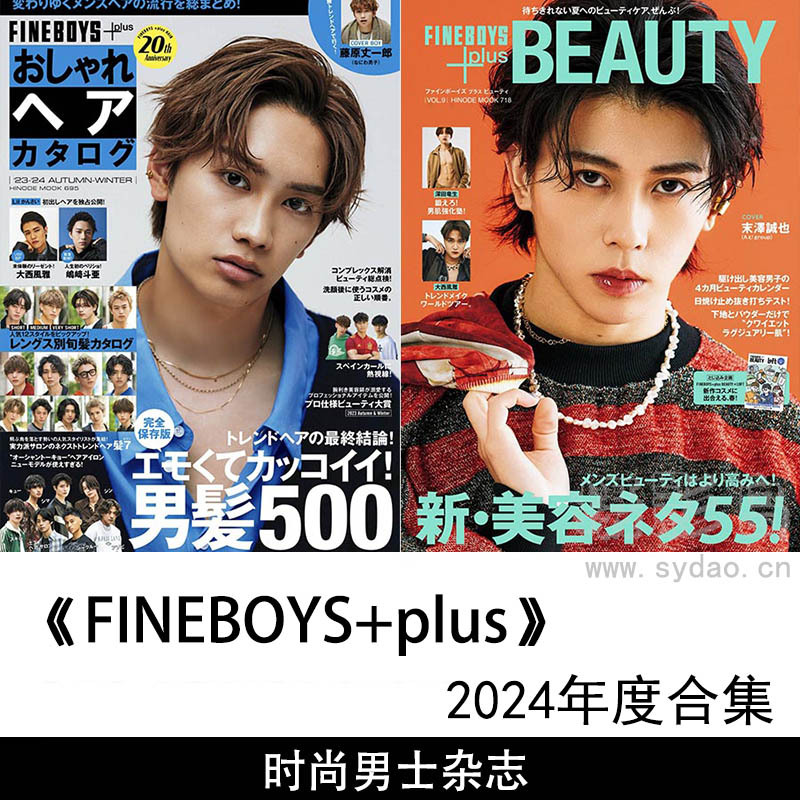 2024年度日本男士美容鞋子发型时尚日文杂志《FINEBOYS+plus》别册特辑合集