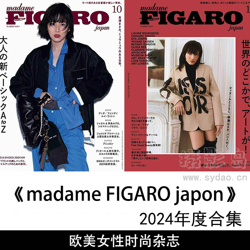 2024年度欧美女性时尚杂志费加罗日文版《madame FIGARO japon》 (フィガロ ジャポン)全年合集