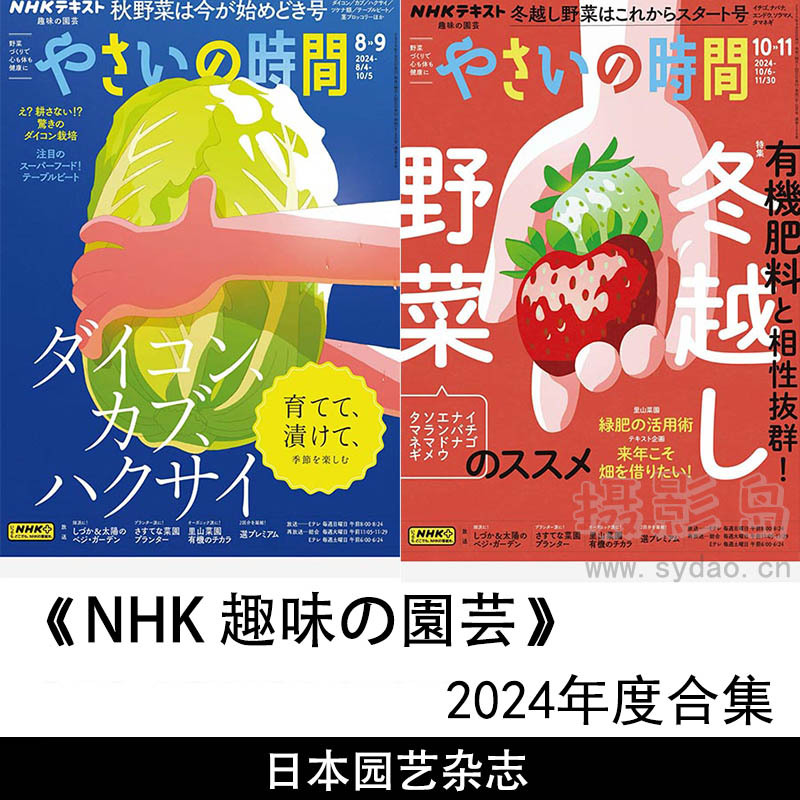 2024年度日本园林绿植园艺爱好者日杂《NHK(趣味の园芸)》全年杂志合集