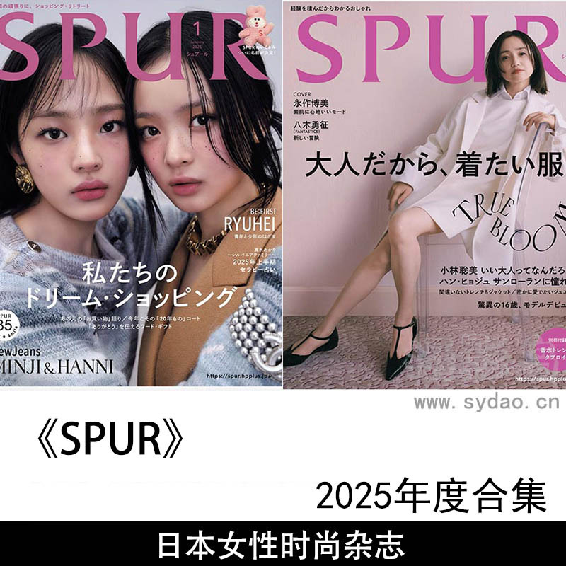 2025年度高端时尚、美容和追求较高生活方式都市女性杂志《Spur》全年合集