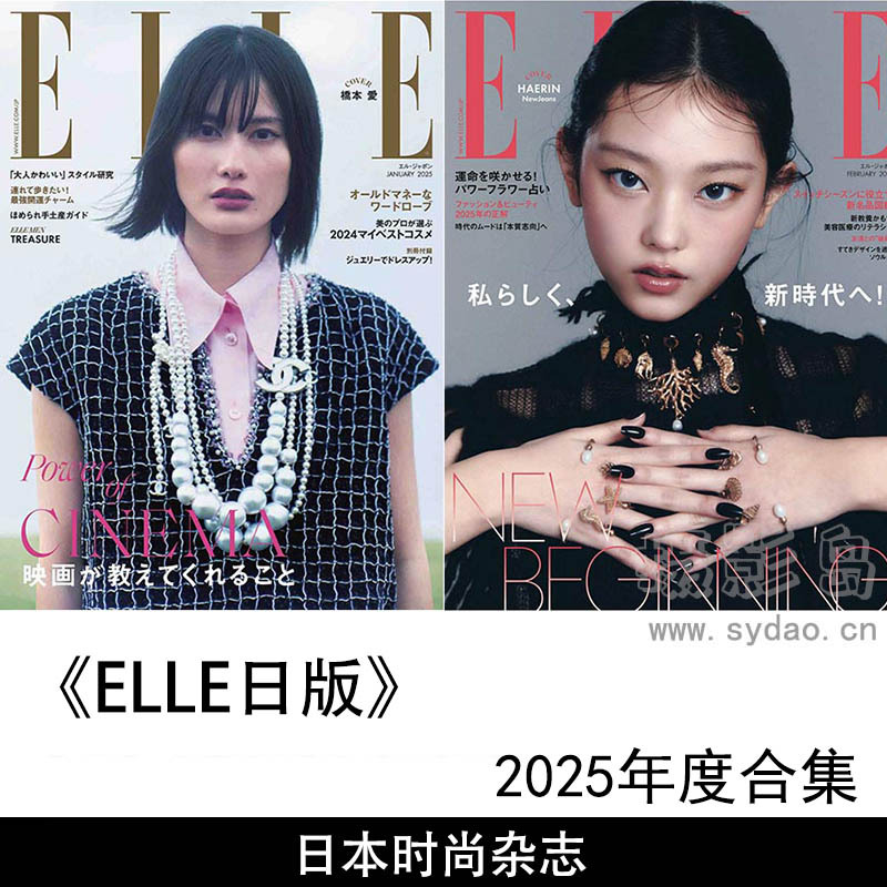 2025年度日本时装、美容、艺术、生活方式等时尚杂志日本版《ELLE Japan》全年合集