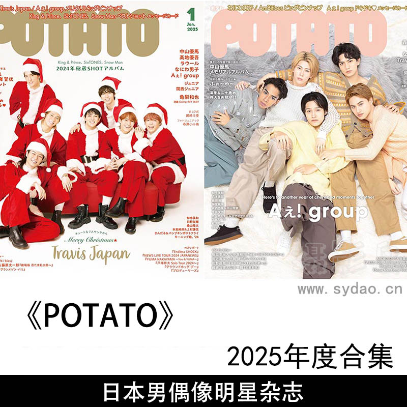 2025年度日本杰尼斯男性明星、演员、偶像文化杂志《POTATO》全年合集