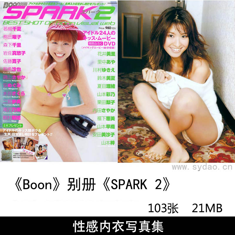 103张日本时尚杂志《Boon》别册《SPARK 2》性感女星丰满少女内衣写真集图片