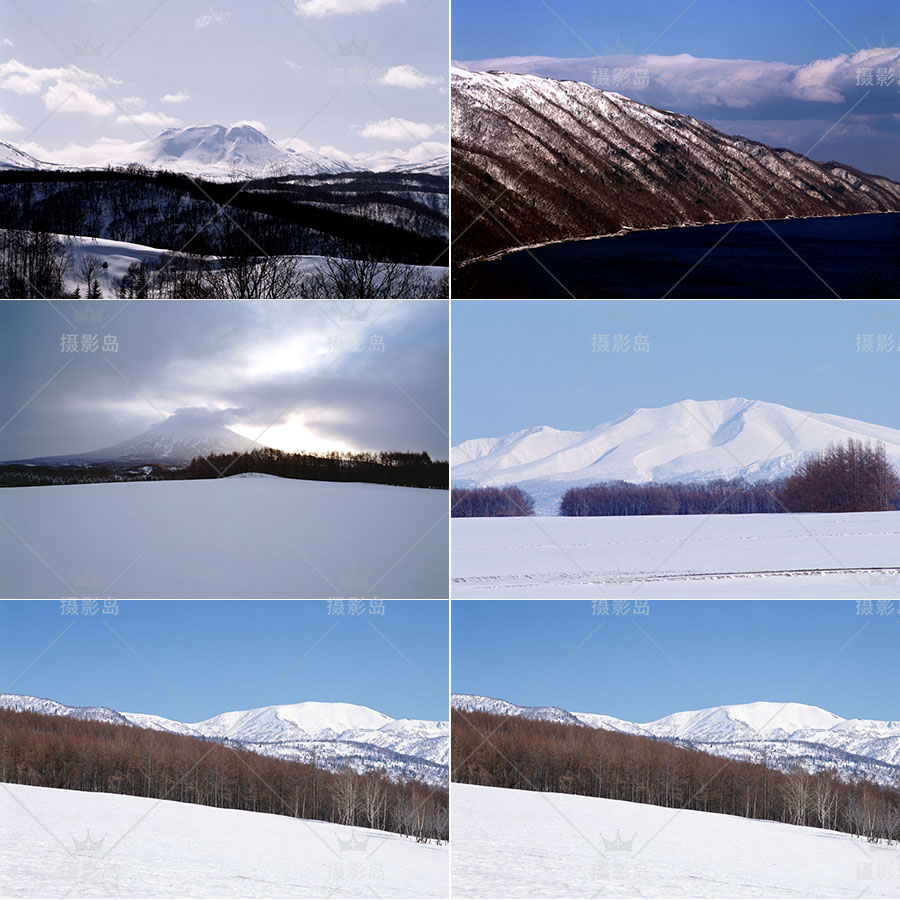 无版权北海道雪景图片大全合集，日本冬季北海道风光可商用图片素材图库