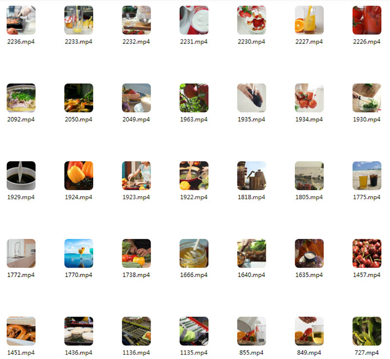 可商用无版权食物、美食、菜肴、汤饮、小吃制作加工视频大全剪辑素材合集