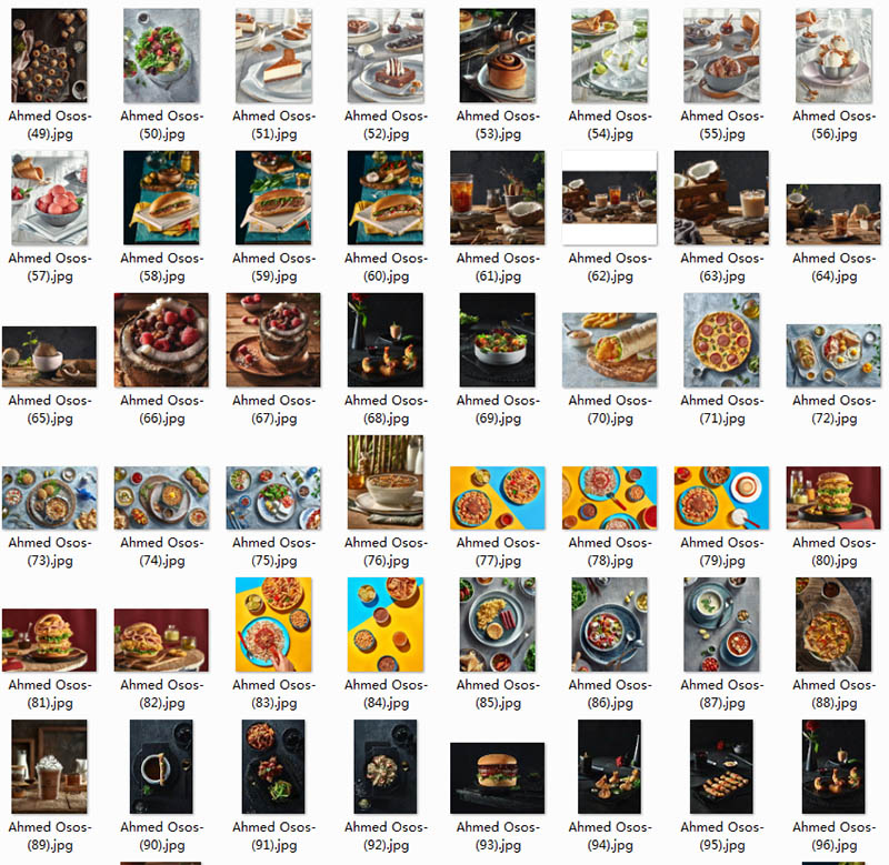咖啡、果汁饮品、面包、披萨、汉堡、甜品等美食摄影作品欣赏，摄影师Ahmed Osos作品