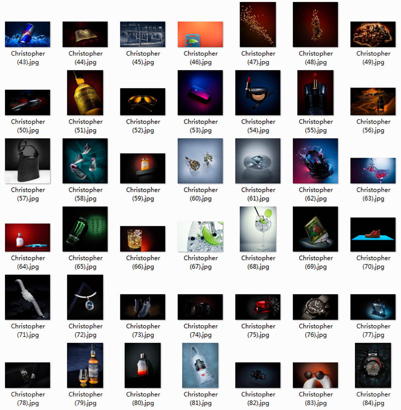 高档黑手表、酒、手电桶等商品静物摄影作品图片欣赏，摄影师Christopher作品