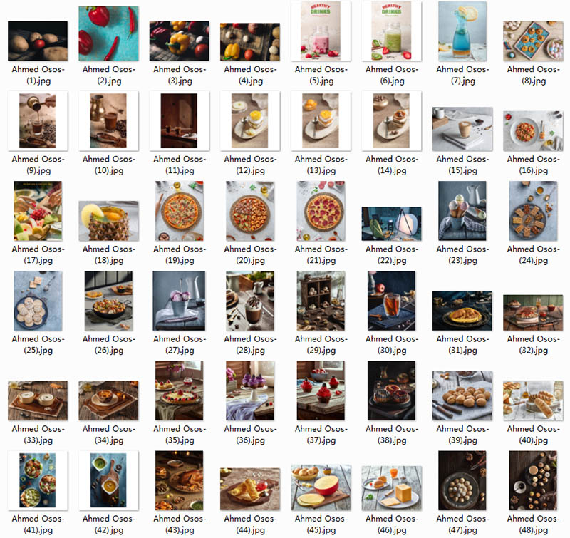 咖啡、果汁饮品、面包、披萨、汉堡、甜品等美食摄影作品欣赏，摄影师Ahmed Osos作品