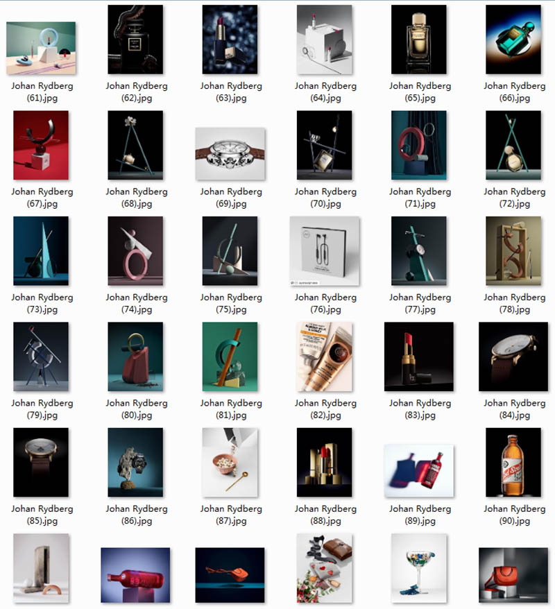 酒、化妆品、手表、包包等静物商业产品摄影作品图片欣赏，摄影师Johan rydberg作品