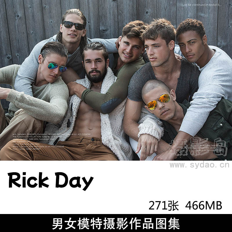 44套271张国外男女模特时尚写真摄影作品图片图集欣赏，摄影师Rick Day作品审美提升素材