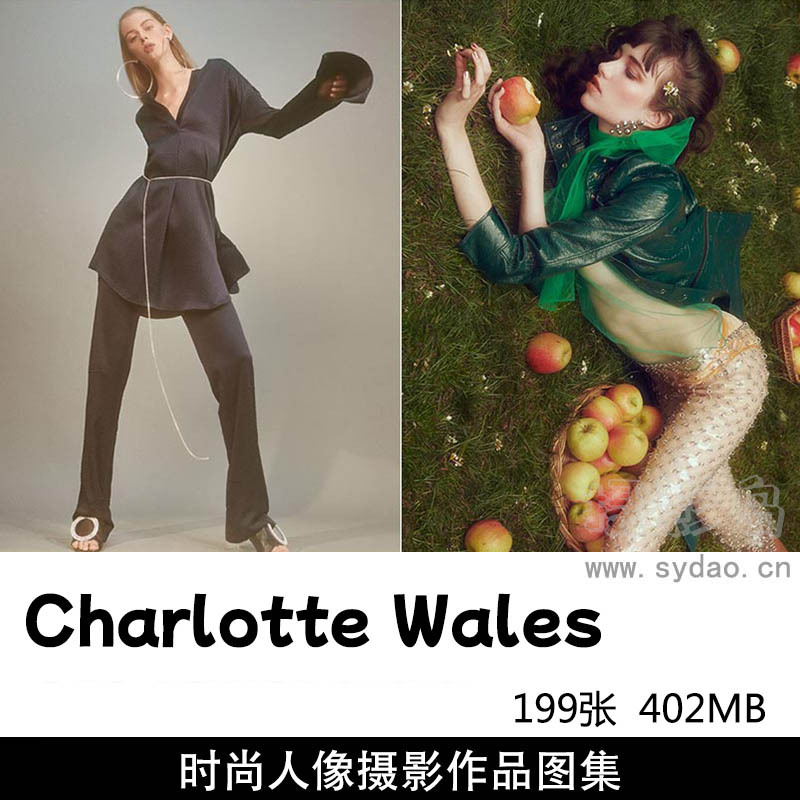 199张性感商业时尚杂志封面内页人像摄影作品图片欣赏，英国摄影师Charlotte Wales作品审美提升素材