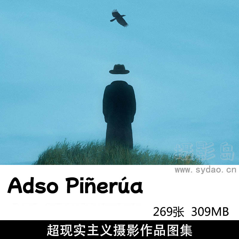 269张青色调超现实主义摄影作品图片欣赏，摄影师Adso Piñerúa摄影审美提升素材