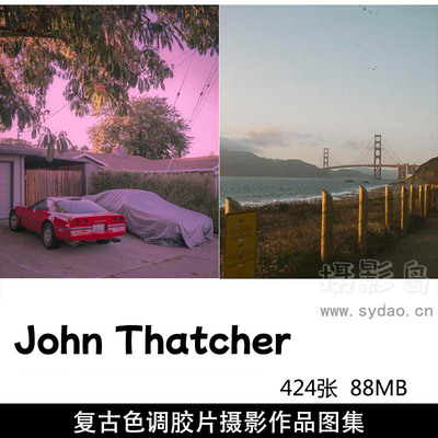 424张复古色调胶片汽车摄影作品欣赏，ins美国摄影师John Thatcher作品集图片素材