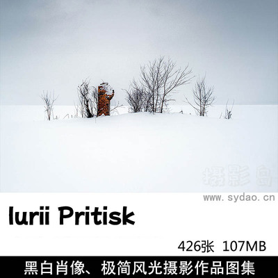 426张弱光极简黑白风光、黑白肖像摄影作品图集欣赏， 俄罗斯的摄影师Iurii Pritisk作品集图片素材