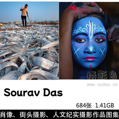 684张肖像照、印度街头摄影人文纪实摄影作品图集欣赏，印度摄影师Sourav Das作品集图片素材