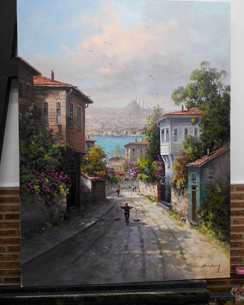 唯美风光、静物、人像油画图集欣赏，画家Ressam İlhan Kılınç作品集