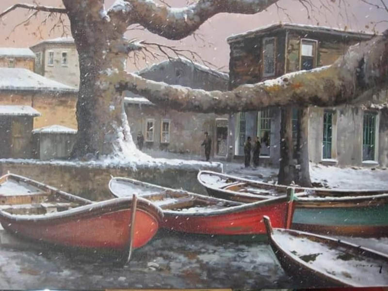 唯美风光、静物、人像油画图集欣赏，画家Ressam İlhan Kılınç作品集