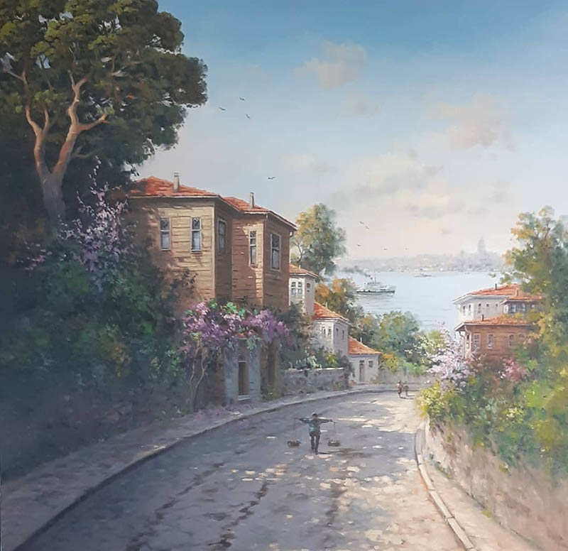 唯美风光、静物、人像油画图集欣赏，画家Ressam İlhan Kılınç作品集