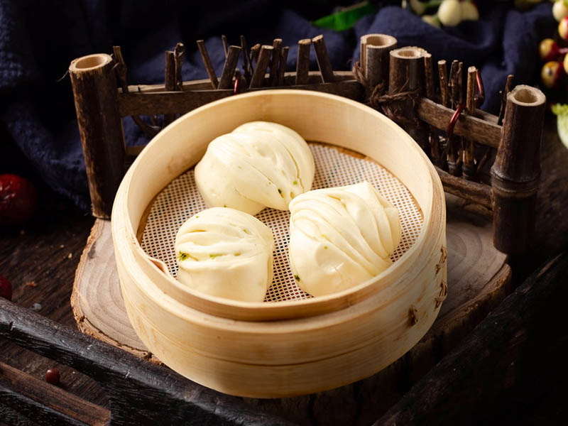 花卷小笼包菜包肉包子馒头油条小吃早餐面点图片