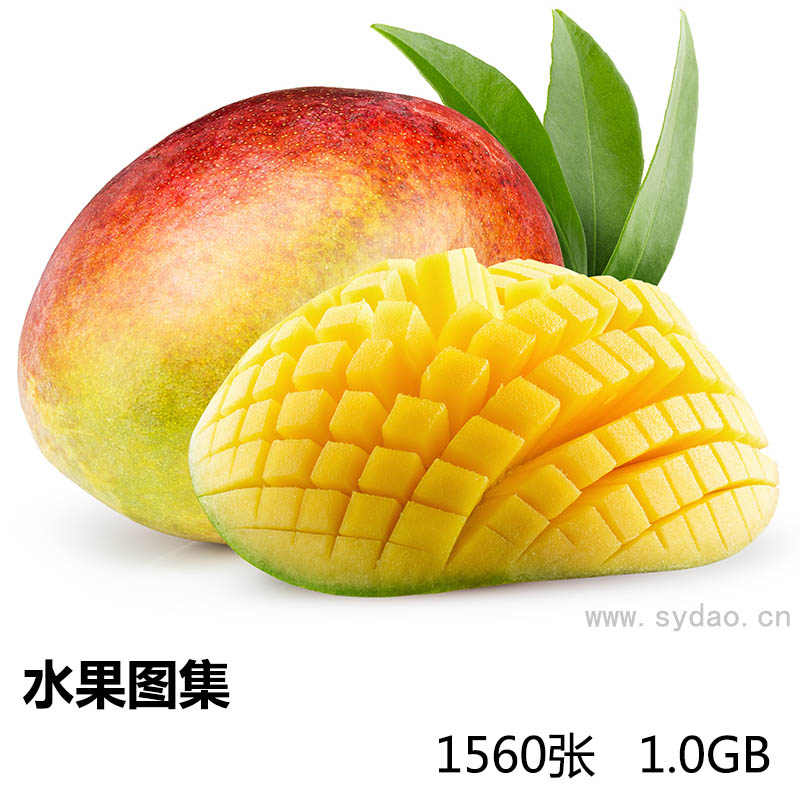 1560张水果店水果切白底风格水果蔬菜图片美团外卖水果海报宣传单设计图片