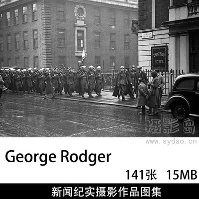 141张新闻黑白纪实摄影作品图集欣赏，马格南摄影师George Rodger（乔治・罗杰）作品集图片素材