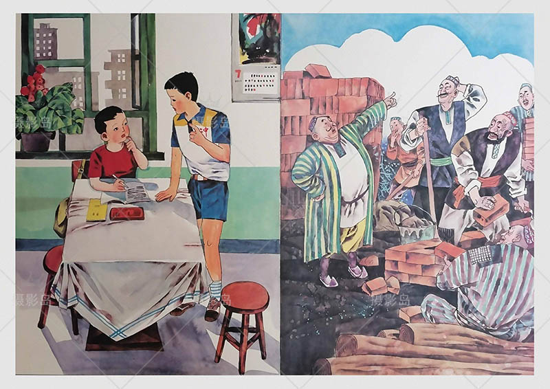 90年代复古学校招贴画校园生活活动墙壁画图片