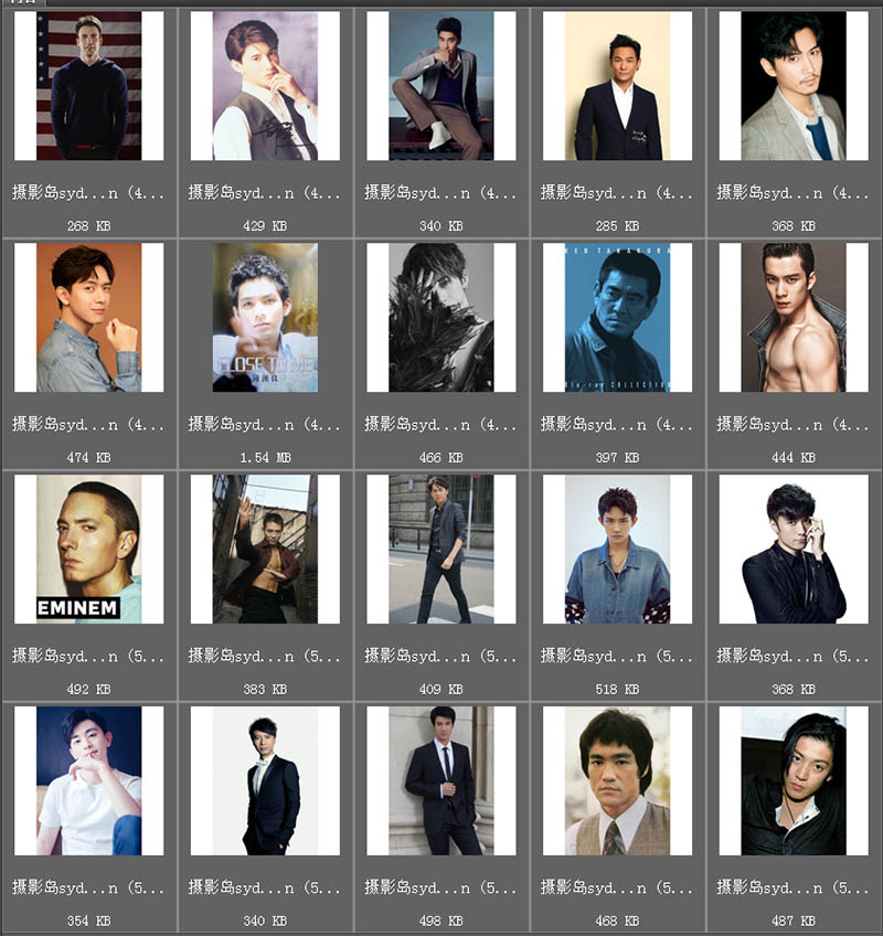 国内外影视明星海报棚拍西装形像照