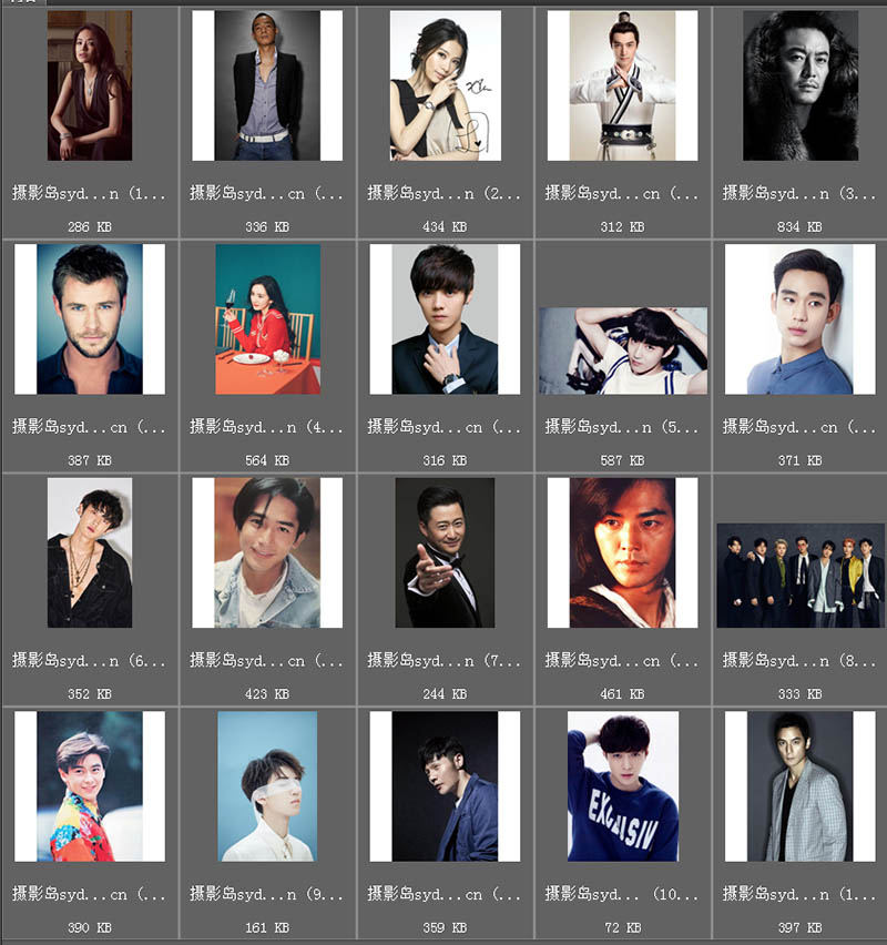 国内外影视明星海报棚拍西装形像照