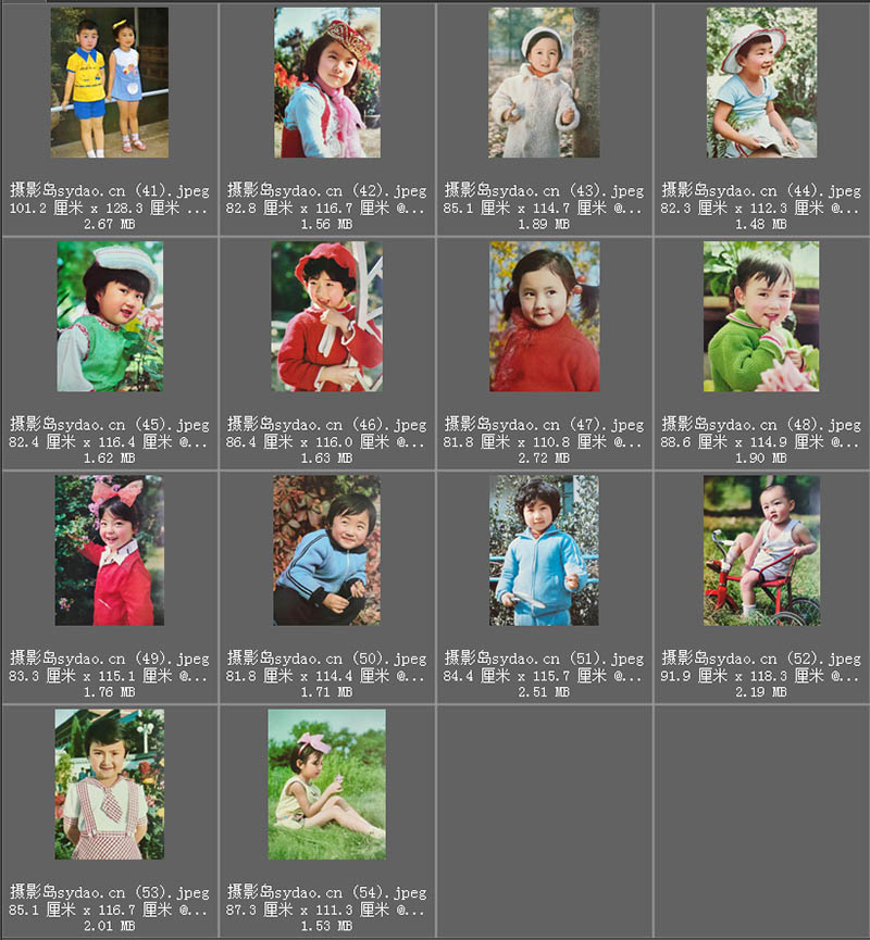 八九十年代可爱纯真复古怀旧胶片风格儿童写真照片