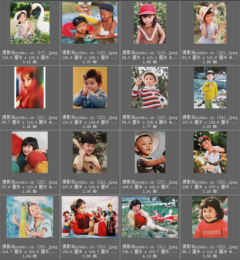 八九十年代可爱纯真复古怀旧胶片风格儿童写真照片