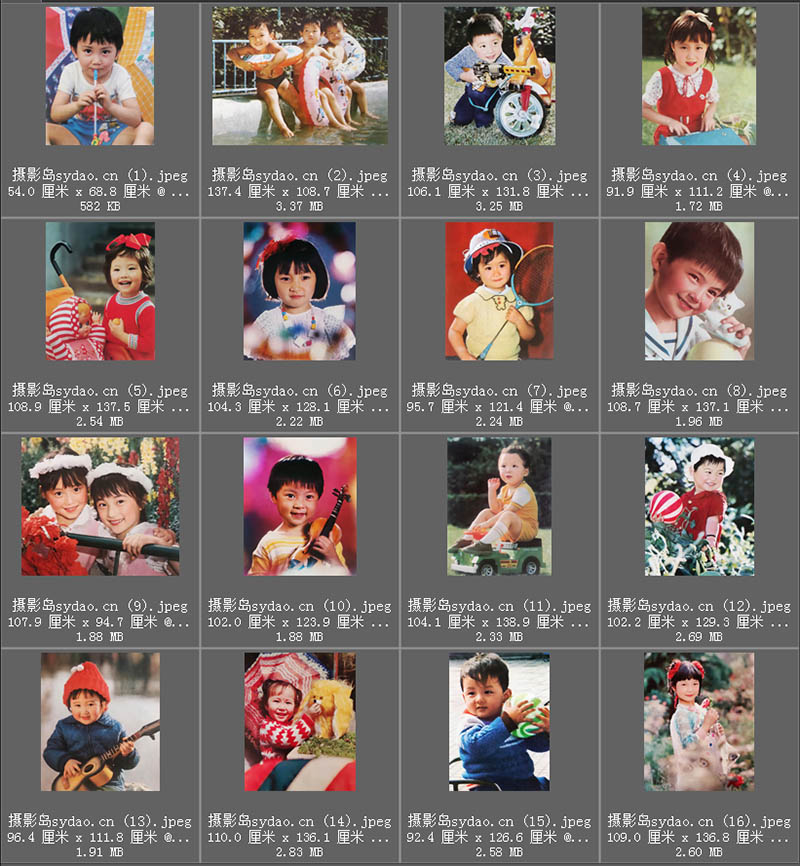 八九十年代可爱纯真复古怀旧胶片风格儿童写真照片