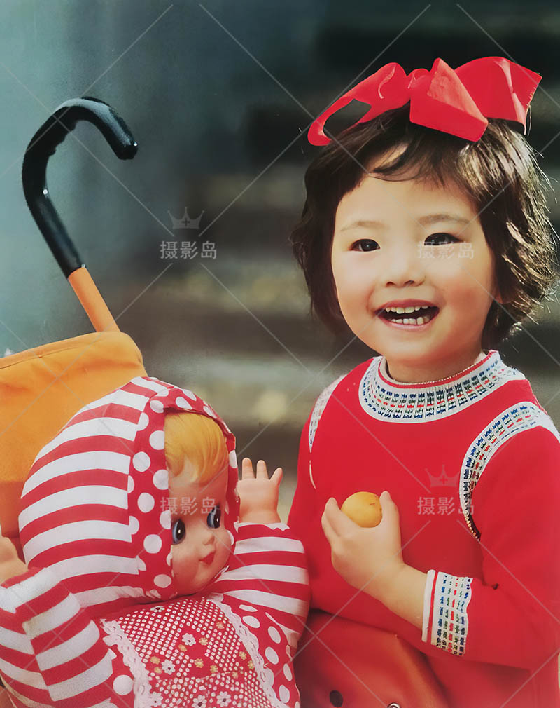 八九十年代可爱纯真复古怀旧胶片风格儿童写真照片